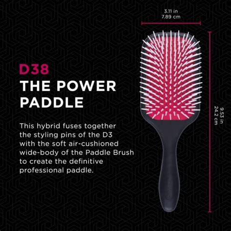 Denman Power Paddle Hair Brush For Fast And Comfortable Detangling