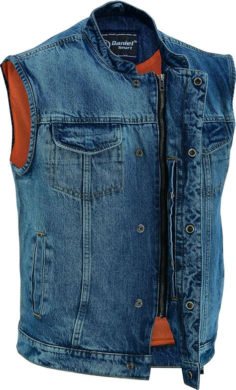 Daniel Smart Mens Vest Unique Raw Blue Denim India Ubuy