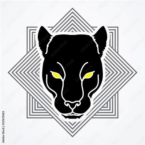 Panther Head Silhouette Vector