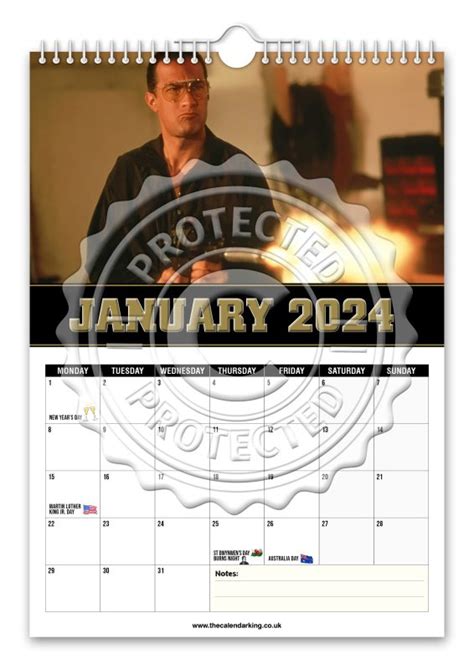 Steven Seagal 2024 Wall Calendar The Calendar King