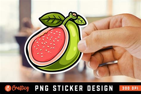 Cute Guava Stickerkawaii Fruit Stickercute Food Sticker