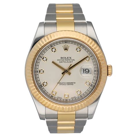 Rolex Datejust Men S Yellow Gold And Stainless Steel