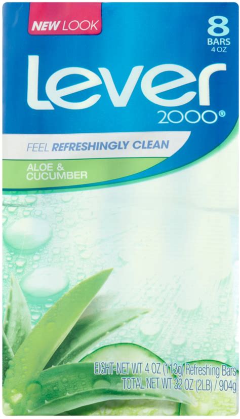 Lever 2000 Aloe And Cucumber 4 Oz Body Soap Bars Value Pack 8 Ea With