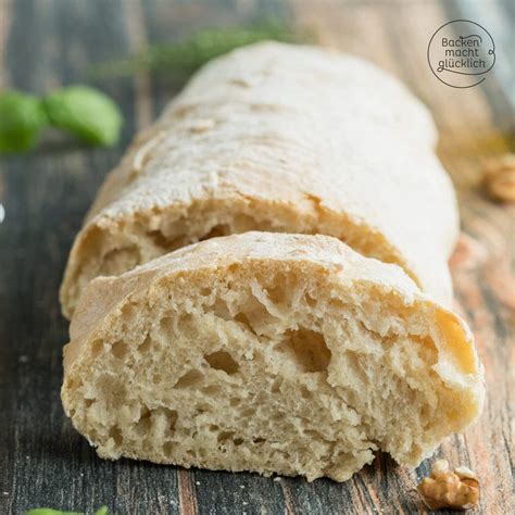 Ciabatta Selbst Backen Original Italienisches Weißbrot