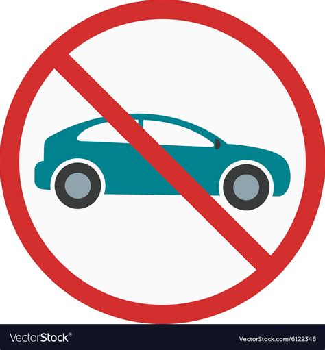 No Parking Zone Royalty Free Vector Image Vectorstock