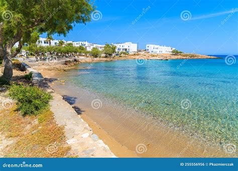 Crystal Clear Turquoise Sea Water Of A Beach In Naoussa Village Paros