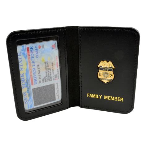 ATF Special Agent Family Member Badge Leather ID Wallet Case