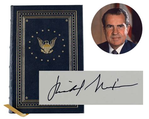 Lot Richard Nixon Signed Special Leather Easton Press Edition Of “the