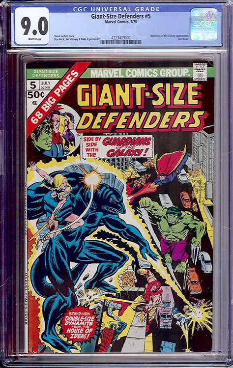 Giant Size Defenders 5 CGC 9 0 W Auction Pedigree Comics