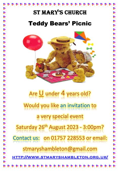 Teddy Bears Picnic August St Mary S Church Hambleton