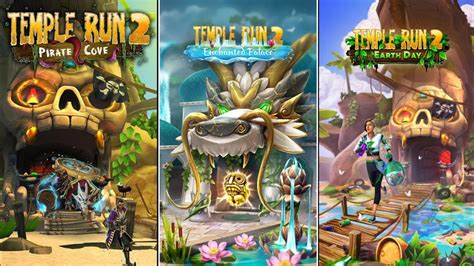 Temple Run Maps Earth Day Vs Enchanted Palace Vs Pirate Cove