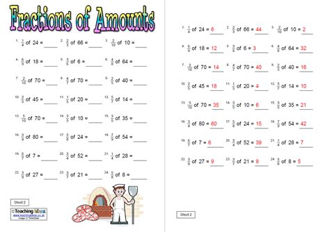 Best Fraction Of Amounts Worksheets For Ks2 Maths Teachwire