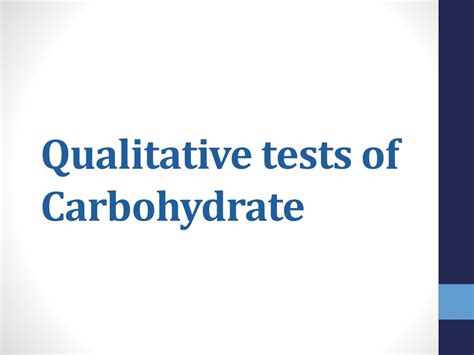 Ppt Qualitative Tests Of Carbohydrate Powerpoint Presentation Free Download Id 147956