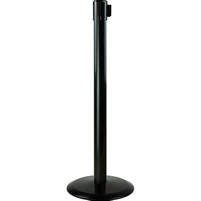 Tensabarrier Advance Black Retractable Barrier Post With Red Belt