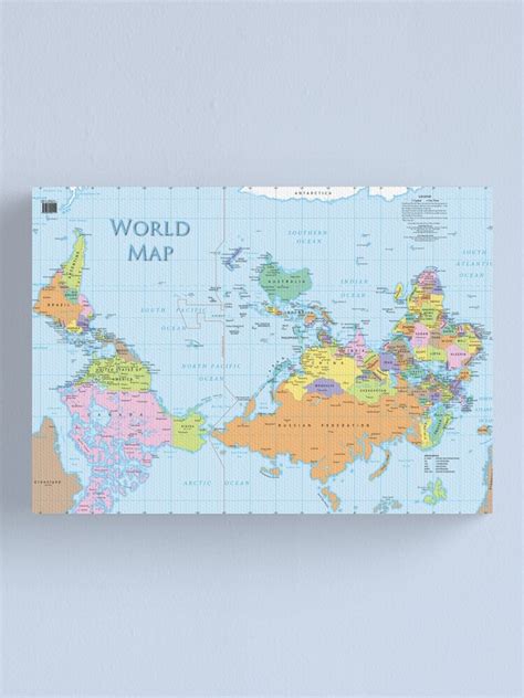 Upside Down World Map Poster - Map