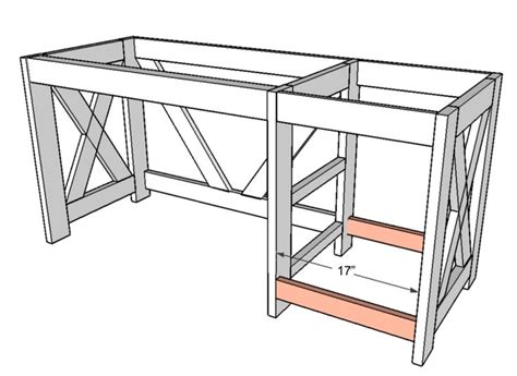 Farmhouse Desk Plans | Diy wood desk, Diy desk plans, Desk plans