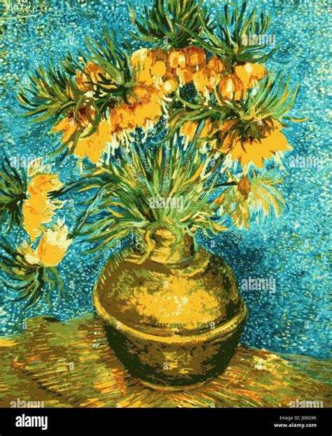 Vincent Van Gogh Print Crown Imperial Fritillaries In A Copper