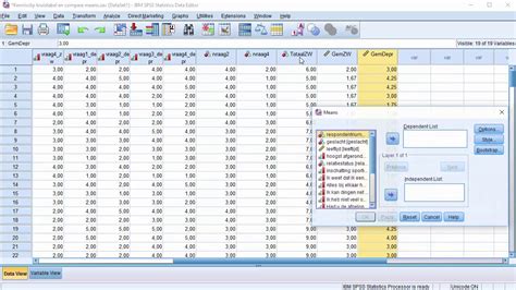 Compare Means In Spss Youtube