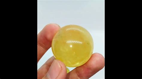 Optical Honey Calcite Sphere High Quality Mini Honey Calcite Crystal