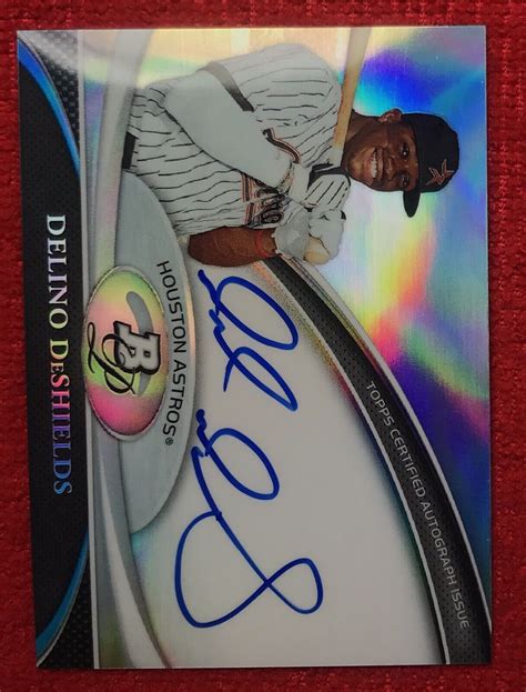 Bowman Platinum Delino Deshields Bpa Dd Auto Prospect Refractor