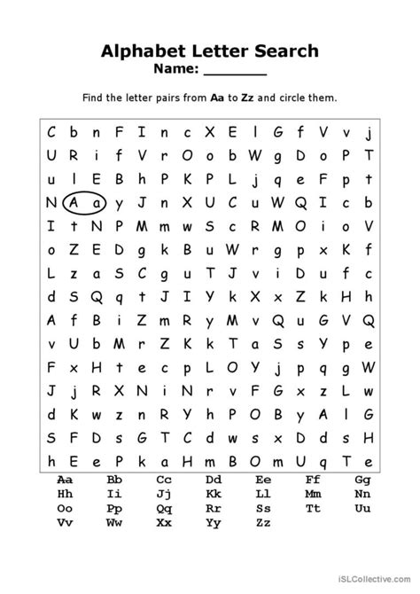 Alphabet Word Search