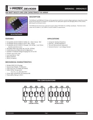 SMDA08LCC Datasheet PDF ProTek Devices