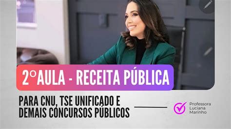 Aula De Receita P Blica Para Cnu Tse Unificado E Demais Concursos