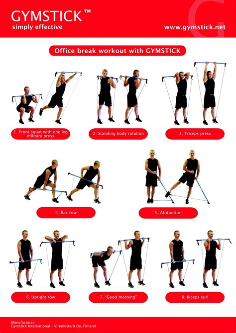 Gymstick Office Ofiste Spor Gymstick Pinterest Exercises