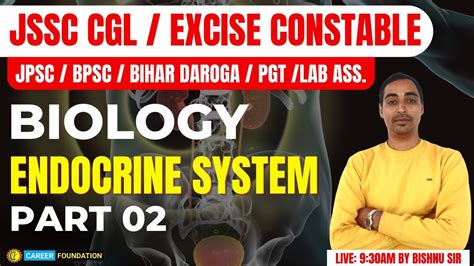 Endocrine System 02 BIOLOGY Jssc Cgl Excise Constable Jpsc