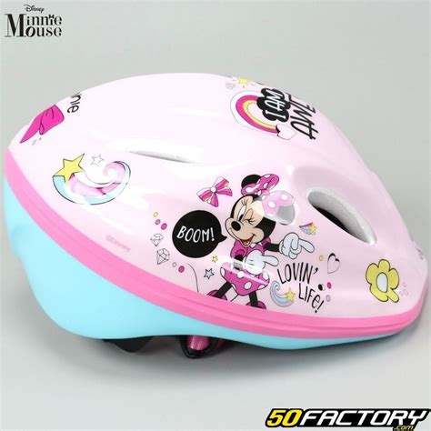 Casque vélo enfant Minnie Mouse rose clair Équipement jeune cycliste