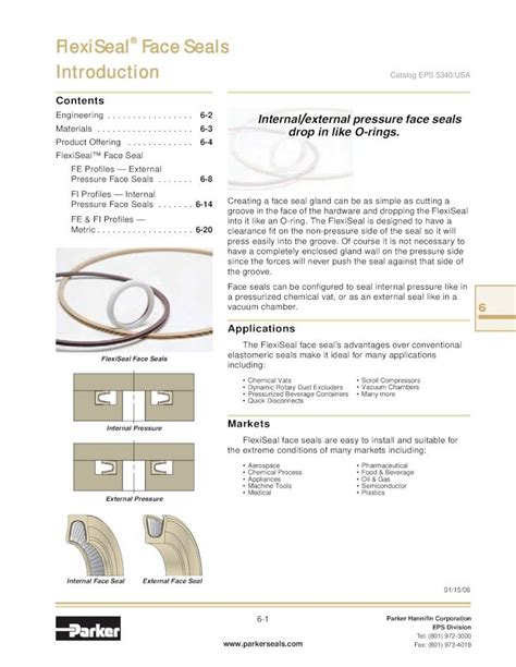 Pdf Flexiseal Face Seals Introduction · Select The Seal Cross Section And Diameter Using The