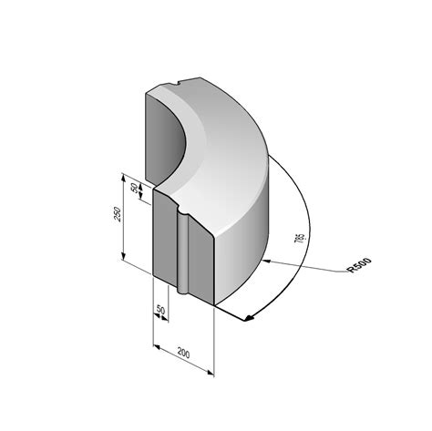 Cycle Kerb Splay Radius Internal X M Radius Hardscape