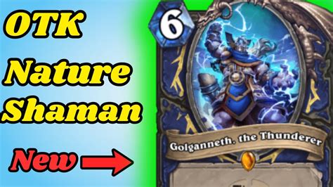 Hearthstone Standard Titans Otk Nature Shaman Deck Youtube