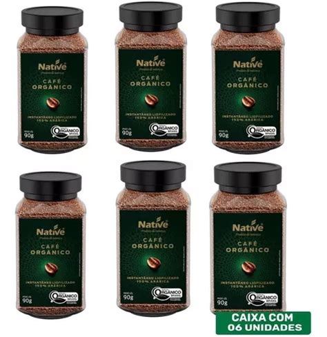 Kit 6 Café Orgânico Liofilizado Instantâneo Native 6x90g