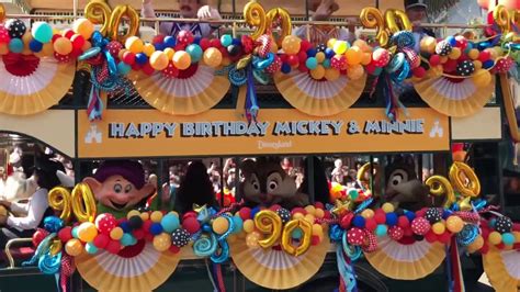 Mickey And Minnie Mouses 90th Birthday Celebration At Disneyland Youtube