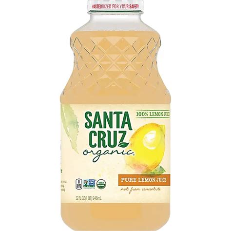 Santa Cruz Organic 100 Pure Lemon Juice 32 Fl Oz Safeway