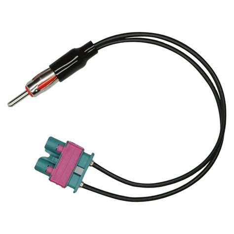 Double Fakra To DIN Male Connector Radio Antenna Adapter Cable For Car