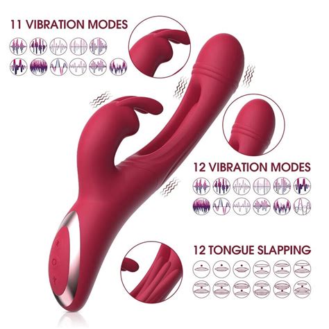 Powerful Finger Vibrator Flapping Clit Rabbit G Spot Dildo Sex Toys For