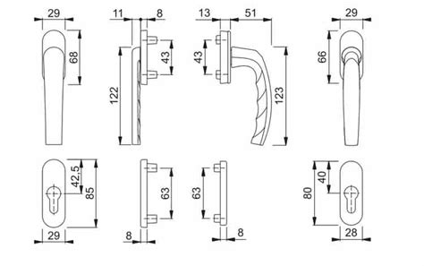 Maniglia Martellina Dk Atlanta Hoppe Per Porta Balcone Con Rosetta E