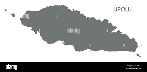 Upolu map of Samoa grey illustration Stock Vector Image & Art - Alamy