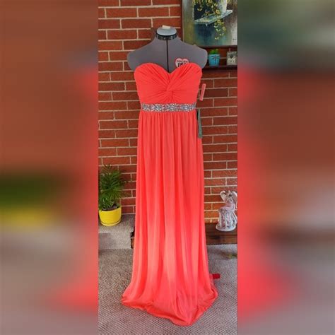 Jc Penney Dresses Neon Orange Prom Dress Poshmark