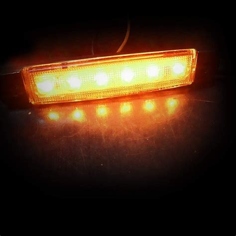 Pcs Orange Amber V Led Side Marker Indicators Lights Truck