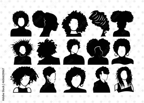 Afro Woman Svg Woman Silhouette Afro Girl Svg Afro Queen Svg Afro