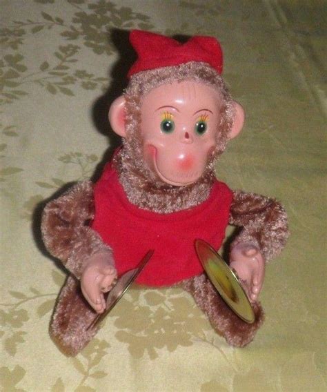 Vintage Battery Operated Mechanical Monkey Clanging Cymbals