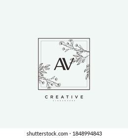 Aw Beauty Vector Initial Logo Art Stock Vector Royalty Free