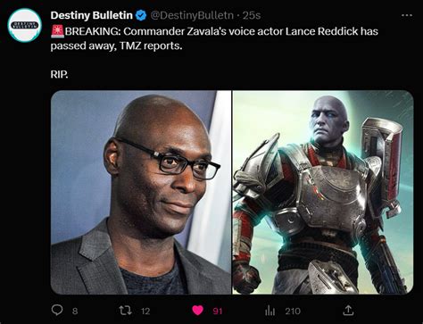 Rest In Peace We Will Remember You Lance Reddick R Destiny2