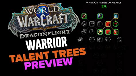 Warrior Talent Trees Preview Dragonflight Alpha Youtube