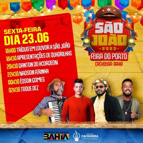 Confira a programação completa dias e horários do São João Feira do