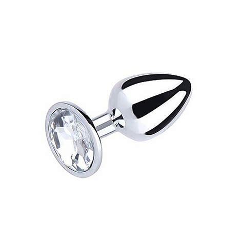 Plug Anal De Luxo Em Alum Nio Tamanho P Cor Transparente Diversos