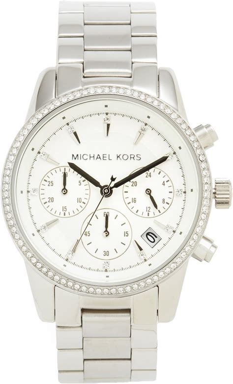 Michael Kors Montre pour Femme Ritz Mouvement Chronographe à Quartz